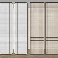 Silk Art Glass Screen Partition Light Luxury Screen Partition Silk Glass Screen Metal Screen Entrance Partition 3d model