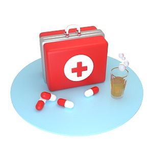 Medicine Box Cold Medicine Medical Articles 3d model