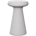 Modern Stainless Steel Coffee Table Featuring Conical Base And Contemporary Sleek Design
