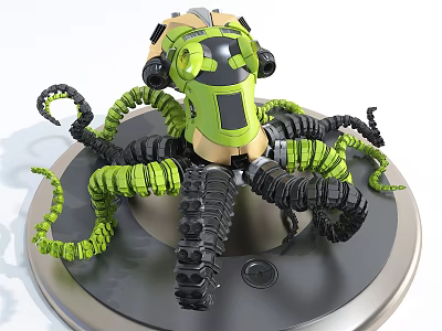 Modern toy mechanical octopus 3d model