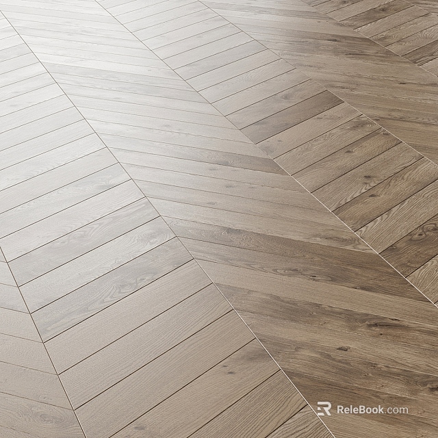 Herringbone Pattern Wooden Flooring With Natural Wood Grain And Modern Sleek Surface Finish 3d model 