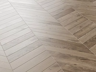 Herringbone Pattern Wooden Flooring With Natural Wood Grain And Modern Sleek Surface Finish 3d model
