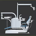 Professional Dental Chair Equipment With Blue Seat Dental Light Control Console And Cables