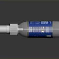 Clear Plastic Spray Bottle With Blue Label And White Nozzle