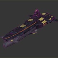 Modern warship sci-fi heavy cruiser USS Whirlpool 3d model