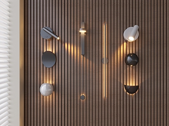 Modern wall lamp reading lamp turn strip decorative wall lamp 3d model