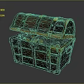 Open Wooden Treasure Chest With Metal Accents Filled With Gold Coins