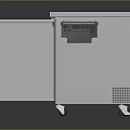 Stainless Steel Commercial Kitchen Appliance With Open Double Doors And Internal Shelves