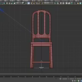 Dark Wooden Single Chair With Vertical Slat Back And Solid Structure