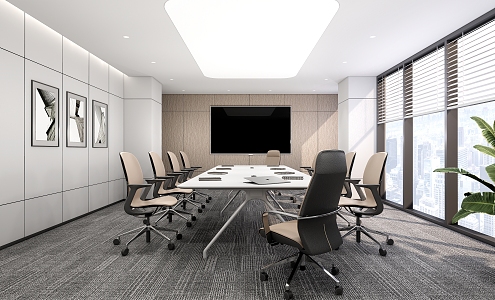 Modern Meeting Room Meeting Table and Chair 3d model