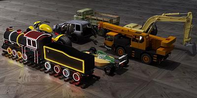 Modern toy car toy 3d model Modern toy car toy 3d model