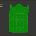 Classical Stone Building With Multi Story Columns Ornate Windows Twin Chimneys And Decorative Roof