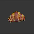 Freshly Baked Golden Croissant With Flaky Layers And Buttery Texture