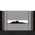 Modern background wall bar background wall 3d model
