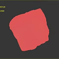 Pink Layered Stone With Wood Like Grain Texture In Irregular Block On Dark Reflective Background