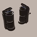 Modern Black Coffee Makers As Essential Kitchen Appliances With Open Lids