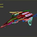 Advanced Sci-Fi Weaponized Aircraft Model With Black White Design Multiple Wings And Weapon Systems 3d model