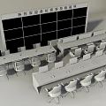 Professional Monitoring Command Center Control Consoles With Large Screen Computers And Ergonomic Chairs