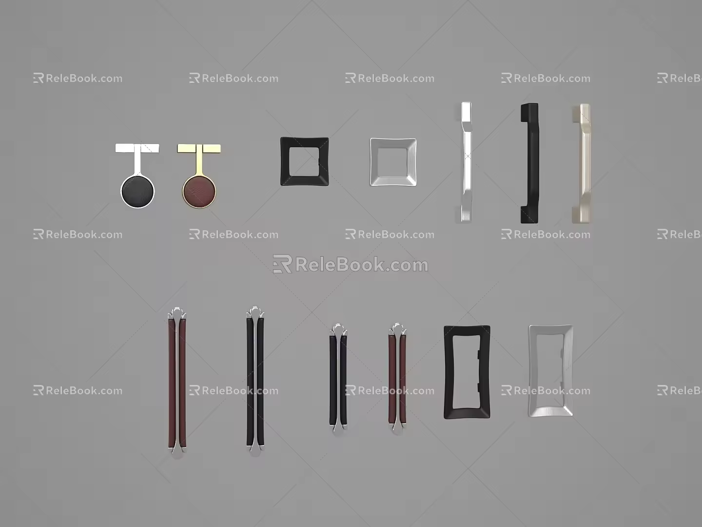 Classical hardware handle 3d model
