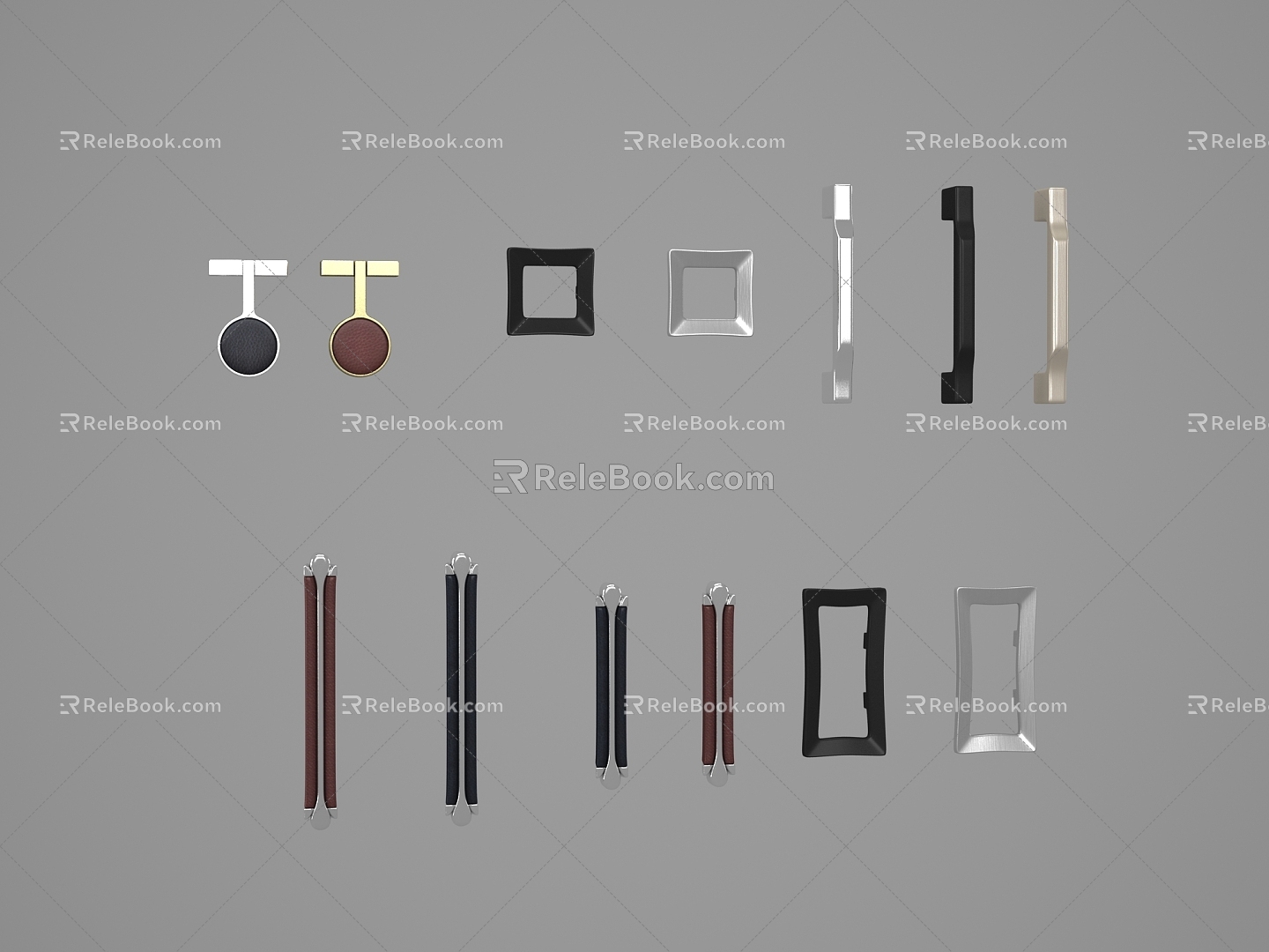 Classical hardware handle 3d model