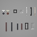 Classical hardware handle 3d model