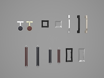 Classical hardware handle 3d model