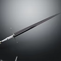 Classic Medieval Sword With Sharp Metal Blade And Silver Decorative Hilt Design