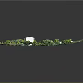 Detailed Golf Course Layout With Green Turf Trees Water Features And Paths