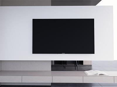 Living room hanging TV background wall model