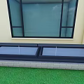 Skylight hanging over the lighting well in the basement 3d model