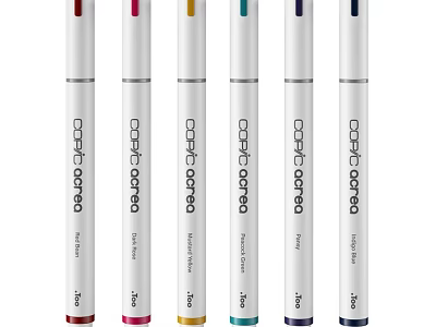 COPIC Marker Pens With White Barrel And Assorted Colors For Art Projects 3d model
