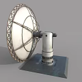 Robust Industrial Parabolic Antenna With Metal Support Frame And Stable Base