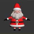 Festive Santa Claus Decorative Figurine With Red Outfit White Beard Black Gloves And Belt