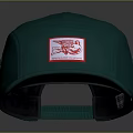 Animal Logo On Red Label Of Blue Cap For Fashion Accessory