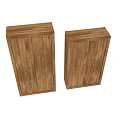 Reclaimed Russian Oak Panel Double Door Cabinet With Storage For Home
