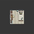 Cozy Miniature Room Interior With Green Walls Desk Bed And Framed