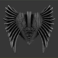 Unique Heart Shaped Jewelry With Metallic Wing Design And Intricate Carvings