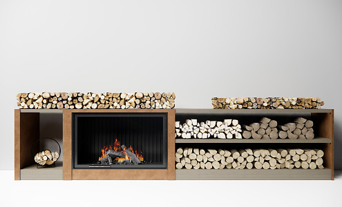 Modern Fireplace 3d model