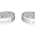 Modern White Robotic Vacuum Cleaners Efficient Daily Use Home Cleaning Appliances