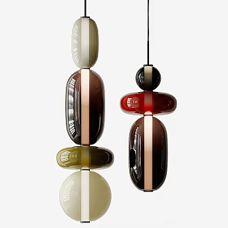Modern chandelier glass chandelier 3d model