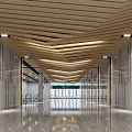 Railway station exit passage 3d model