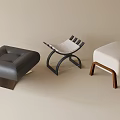 Modern Sofa Stool Shoe Changing Stool 3d model