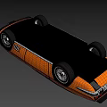 Copper Colored Vintage Sports Car With Streamlined Body And Retro Wheels