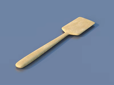 Wooden Spatula Tableware Set For Kitchen Cooking Tool With Blue Background 3d model
