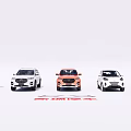 Chery Car Various Models Collection with Different Colors on 3d model