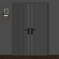 Middle Ancient Double Door 3d model