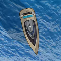 Luxury Yacht With Modern Design Floating On Water
