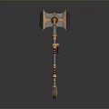 Unique Decorative Fantasy Hammer With Colorful Metal Head And Handle Design