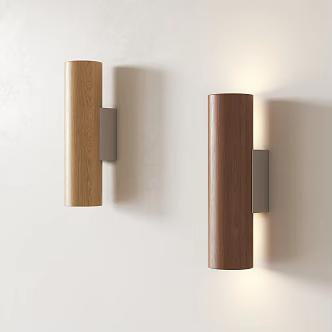 Modern solid wood wall lamp 3d model