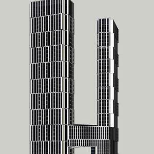 modern high-rise office building 3d model